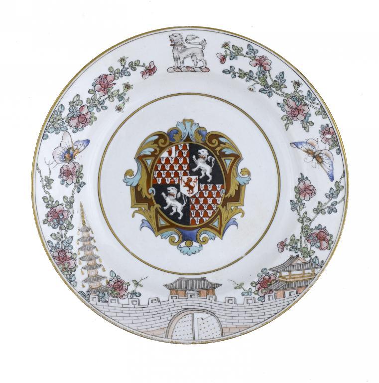 A DERBY ARMORIAL PLATE a replacement 10964b
