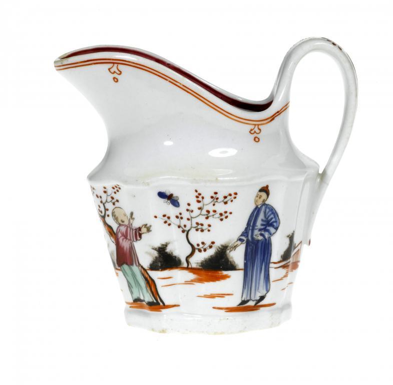 A NEW HALL CREAM JUG painted with 1096a6