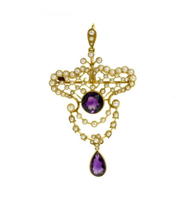 A BELLE EPOQUE AMETHYST AND SPLIT