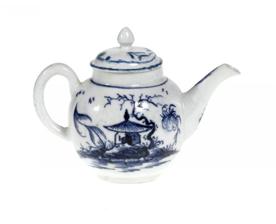 A DERBY TOY TEAPOT AND COVER of 1096f2