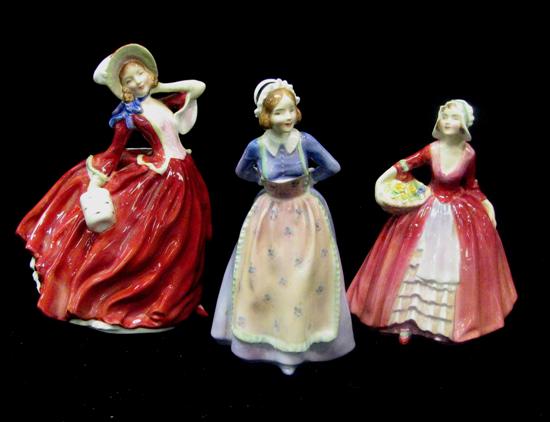 Three Royal Doulton figurines: