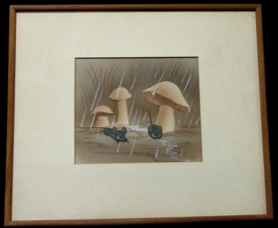 Disney Animation Cel drawing of two