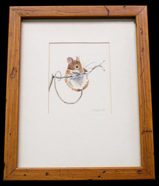 L. Holmes  1984  watercolor of a mouse