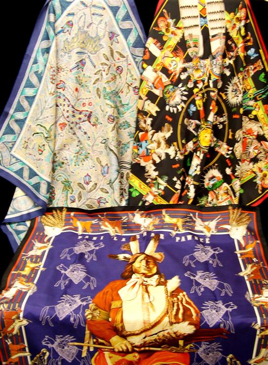 Three Hermes scarves the first 109a58