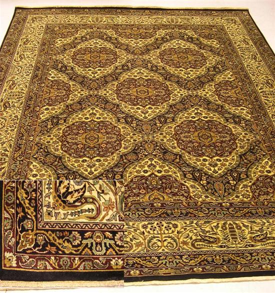 Persian modern design carpet  tan  blue