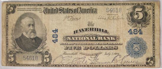 CURRENCY 5 Large Size National 109a9e