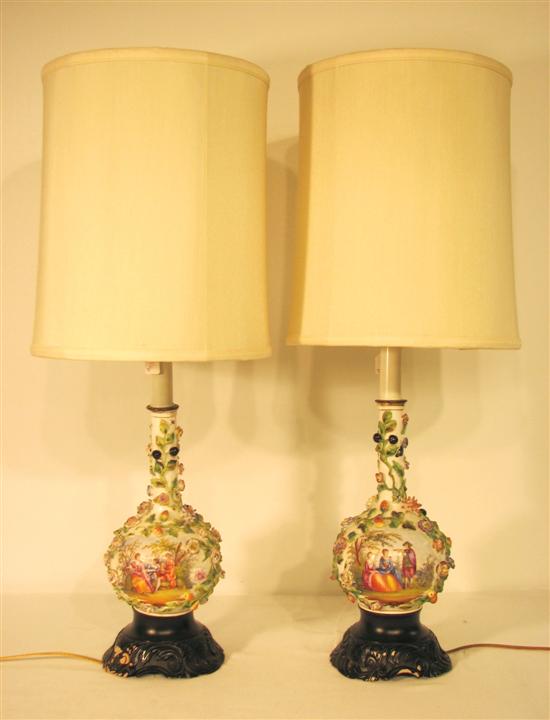 Pair of table lamps drilled and 109aa9