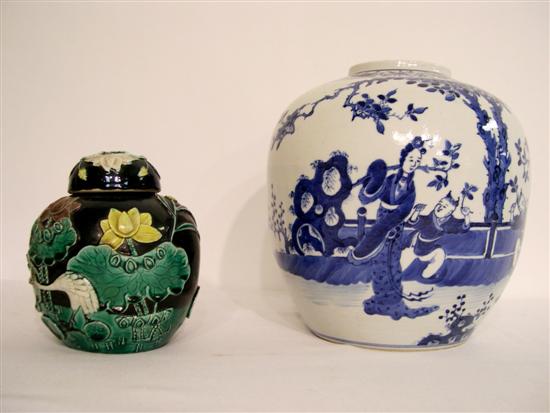 Porcelain ginger jar Chinese  109abd