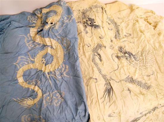 Two embroidered chinese robes: