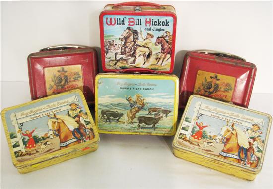 Six Western lunchboxes including 109ab6