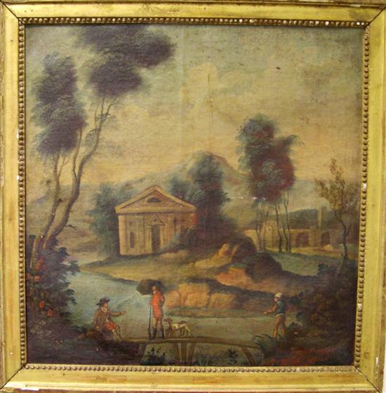 19th C unsigned oil on canvas 109ae3