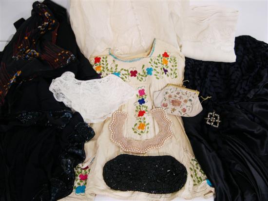 Linens: French costume; pearl and lace