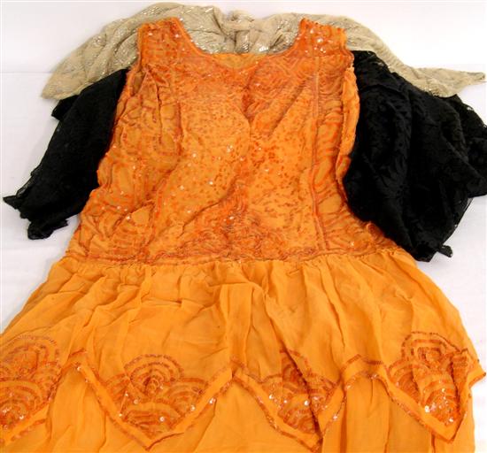 Sequin dress pumpkin color some 109aeb