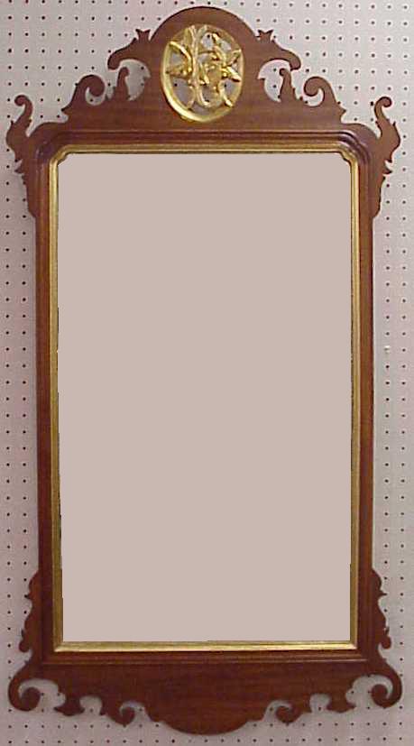 Chippendale style mirror  mahogany
