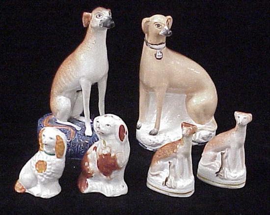 Collection of Staffordshire dogs 109c96