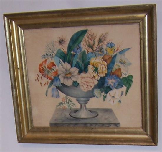 Floral still life  mid 19th C.  watercolor