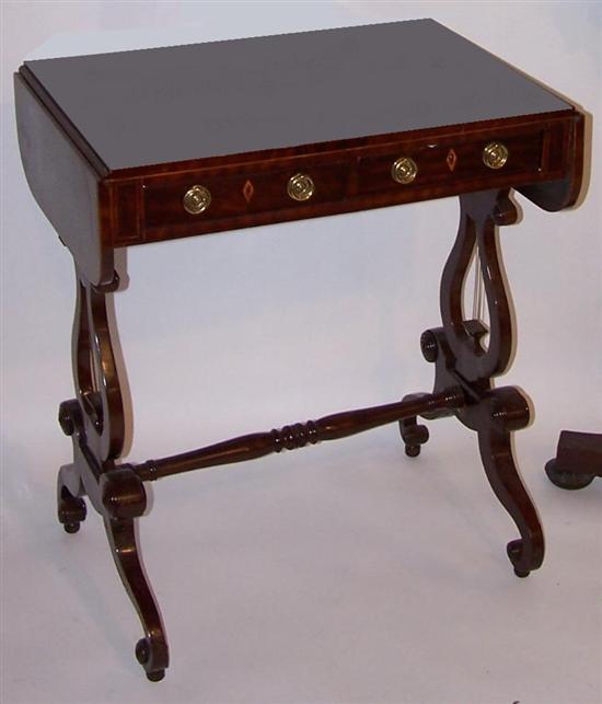 Lyre base table  early 19th C.  English