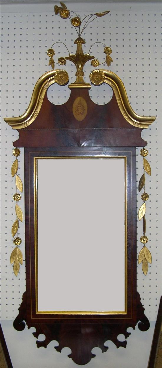 Chippendale style mahogany mirror