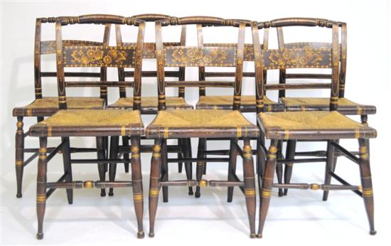 Set of eight Sheraton fancy chairs 109cf5