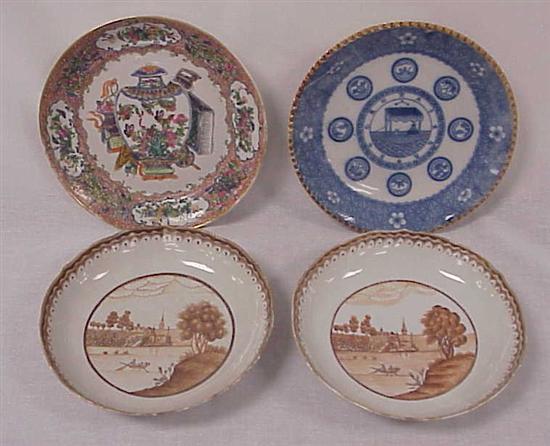 Chinese Export: two shallow 8 dishes