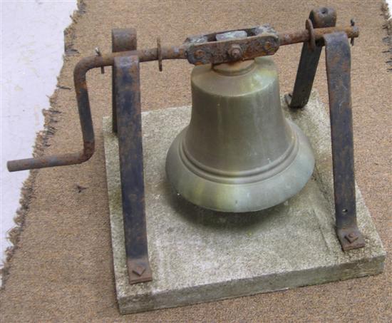 Bronze: school bell  approximately 10