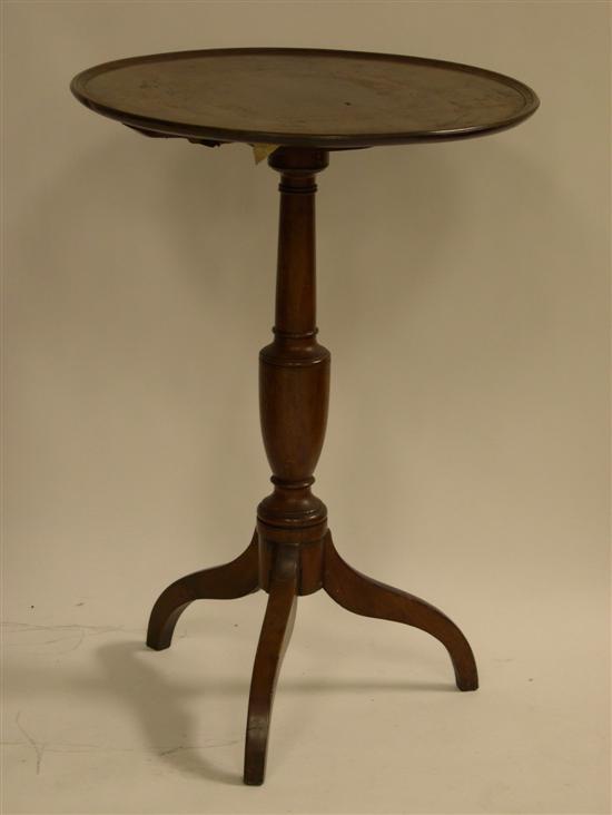 19th C. mahogany tilt top candlestand