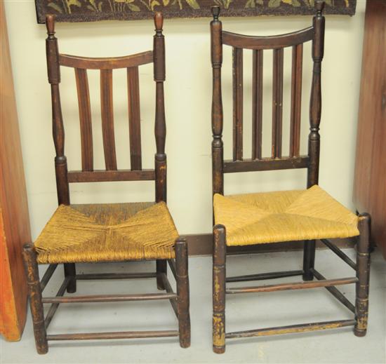 Two similar side chairs with vertical 109d66
