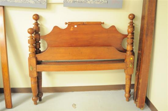 19th C. full bedstead with vase