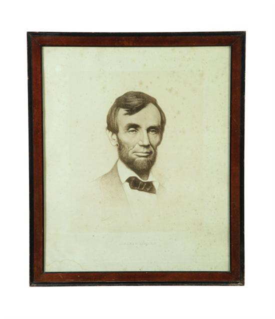 PORTRAIT OF ABRAHAM LINCOLN BY