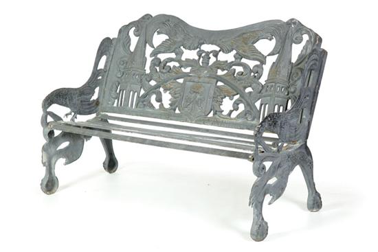 CAST IRON BENCH.  American  late 19th-early