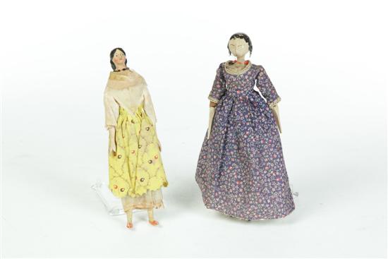 TWO EARLY DOLLS Probably German 10b1a8