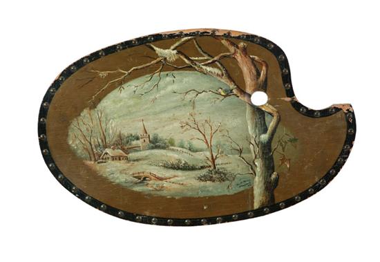 DECORATED ARTIST'S PALETTE.  American