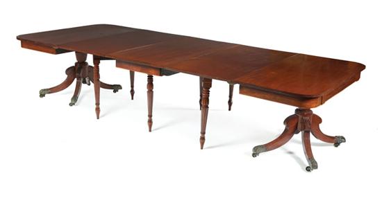 THREE-PART DINING TABLE.  Possibly