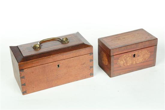 TWO LOCK BOXES American 19th 10b223