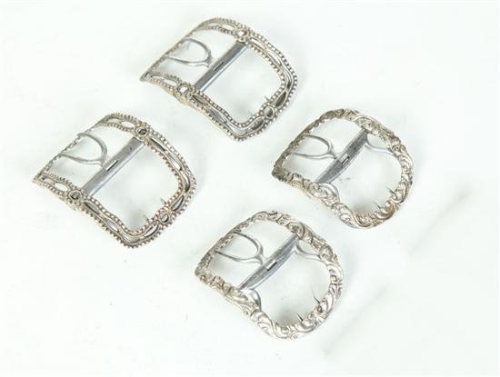  THREE PAIRS OF SHOE BUCKLES  10b240