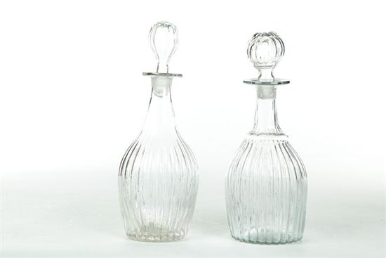 TWO 3 MOLD DECANTERS American 10b250