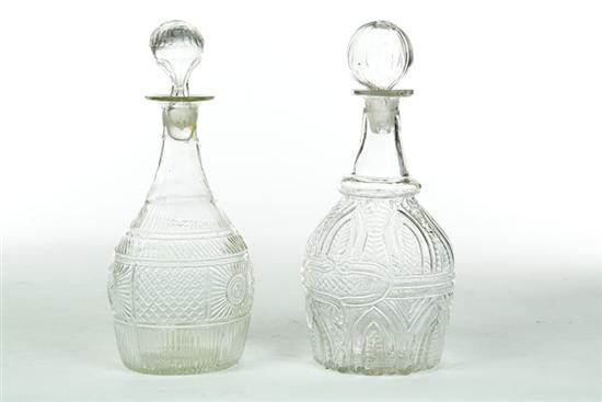TWO 3 MOLD DECANTERS American 10b252