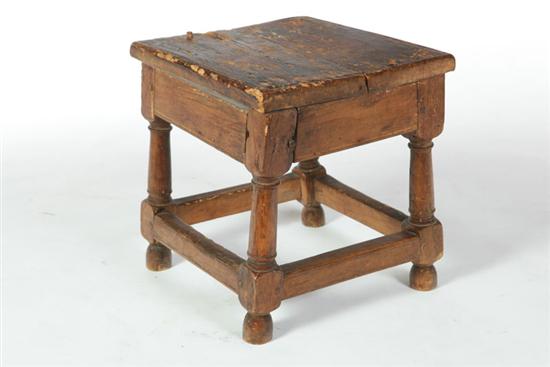 JOINT STOOL.  American  late 17th-early