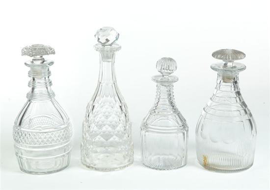 FOUR DECANTERS.  American and English