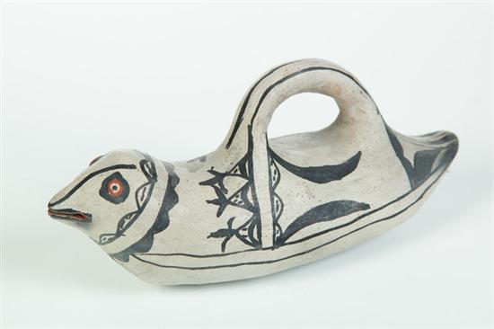 INDIAN EFFIGY VESSEL.  Cochiti