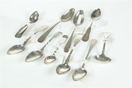 GROUP OF SILVER SPOONS Mostly 10b317