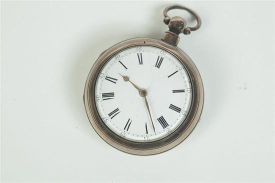 SILVER POCKET WATCH.  London  mid