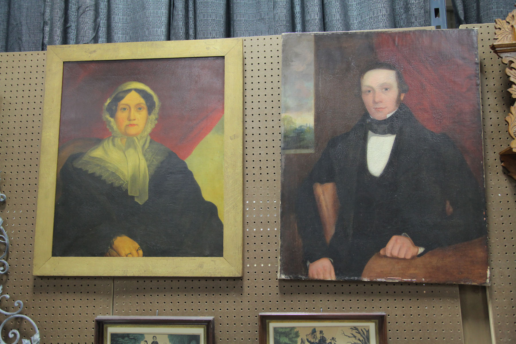 TWO PORTRAITS.  American  late