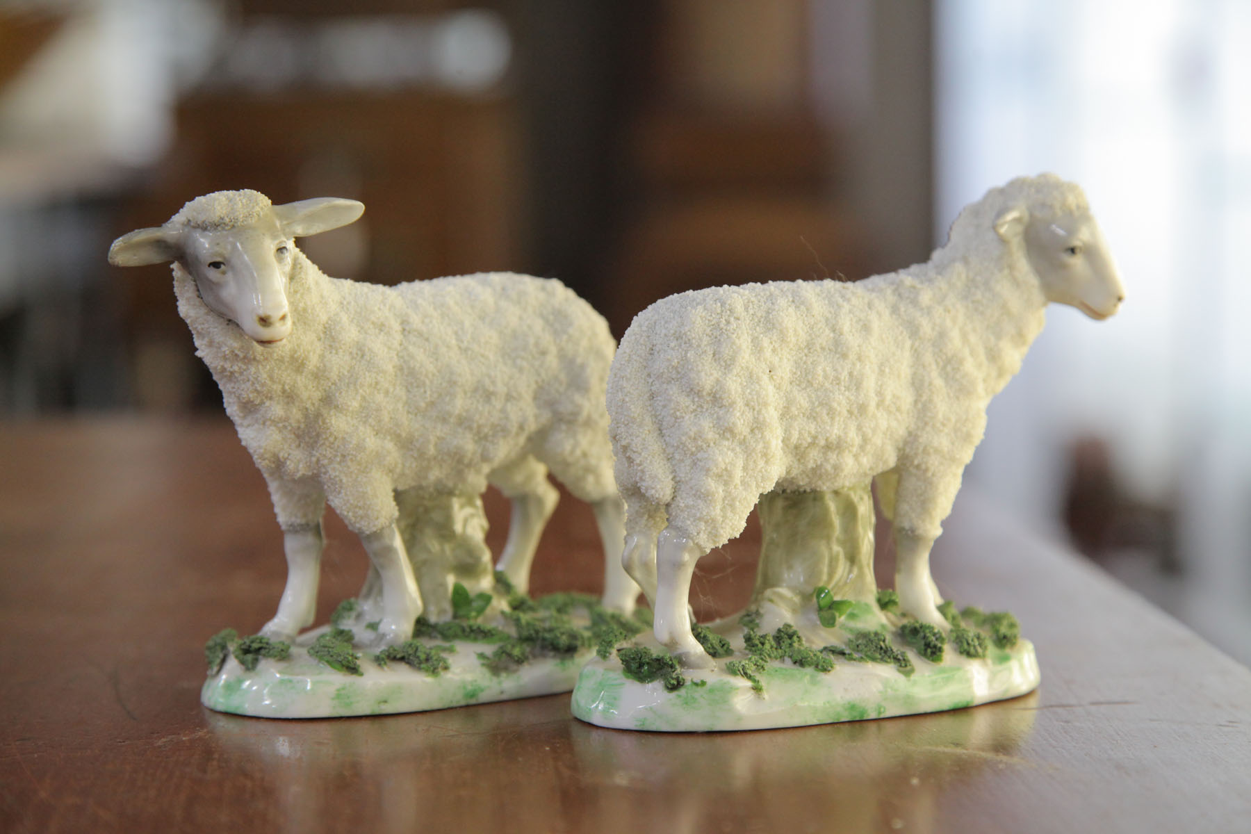 PAIR OF CHELSEA SHEEP.  England