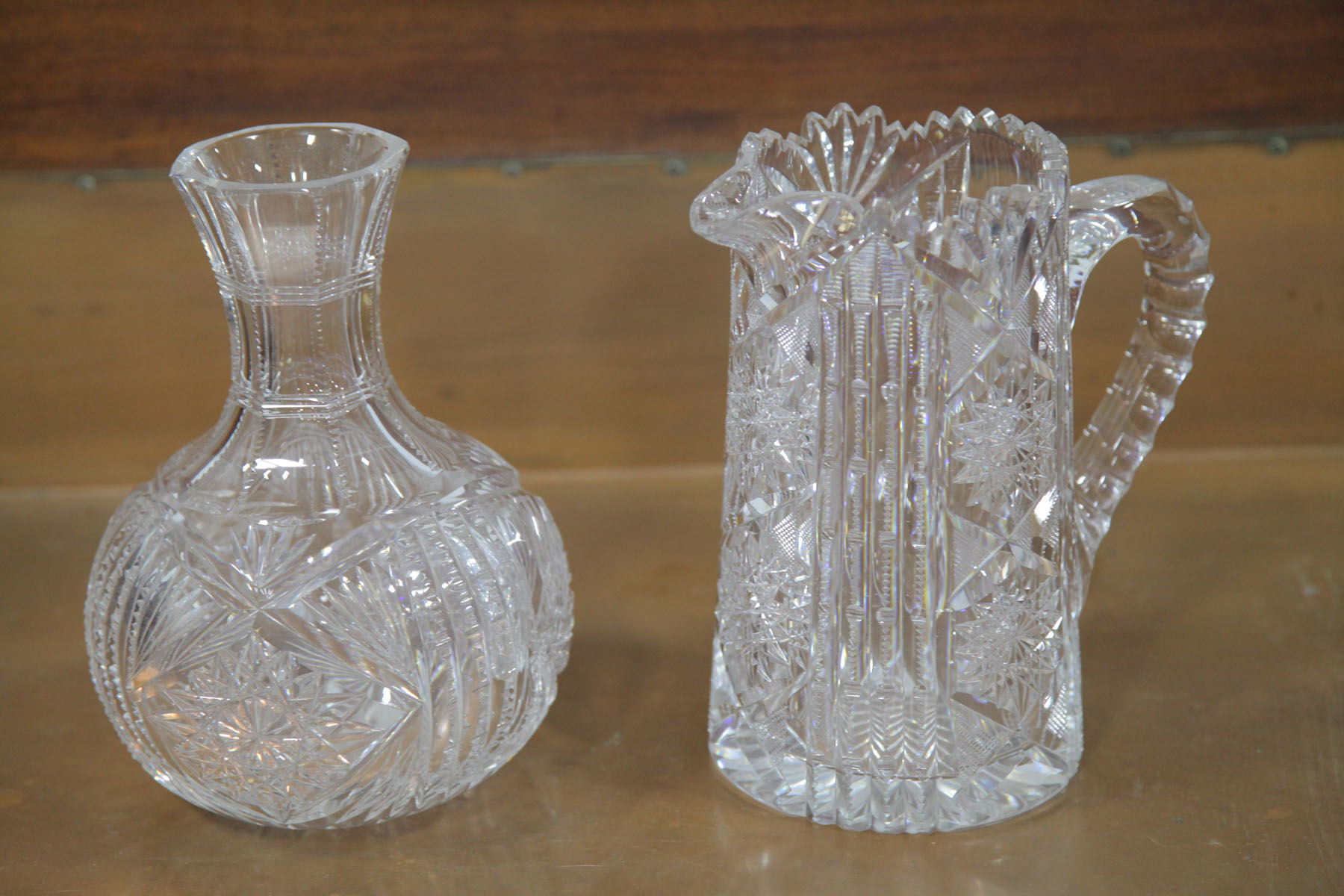 TWO PIECES OF LIBBEY SIGNED CUT 10c22d