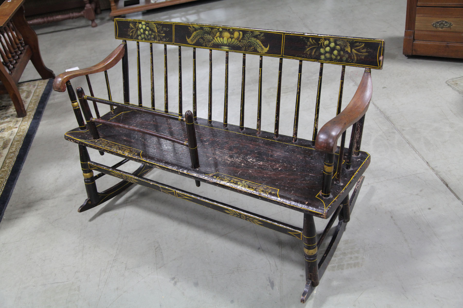 MAMMY S BENCH American mid 19th 10c23a