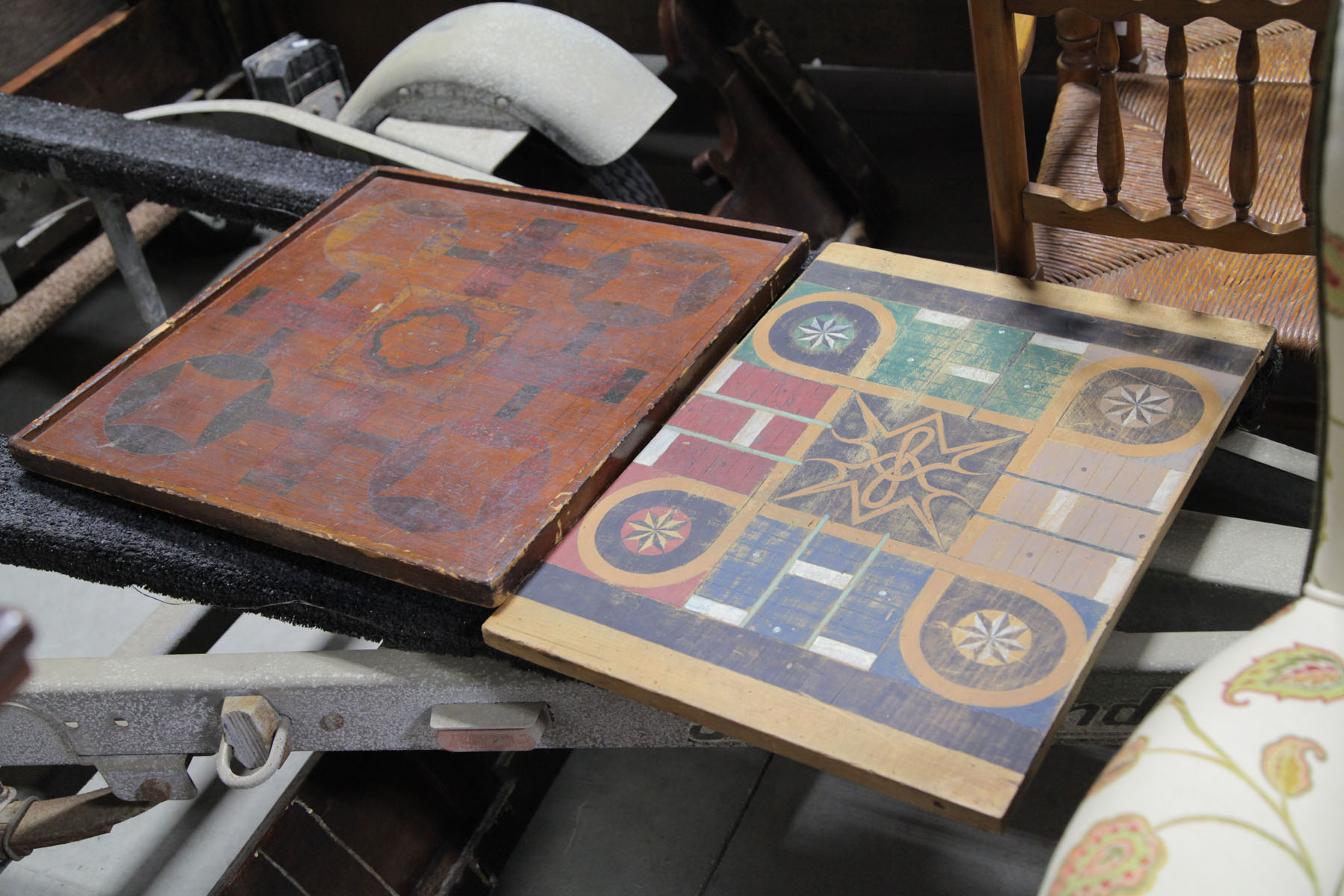 TWO GAME BOARDS.  American  20th century.