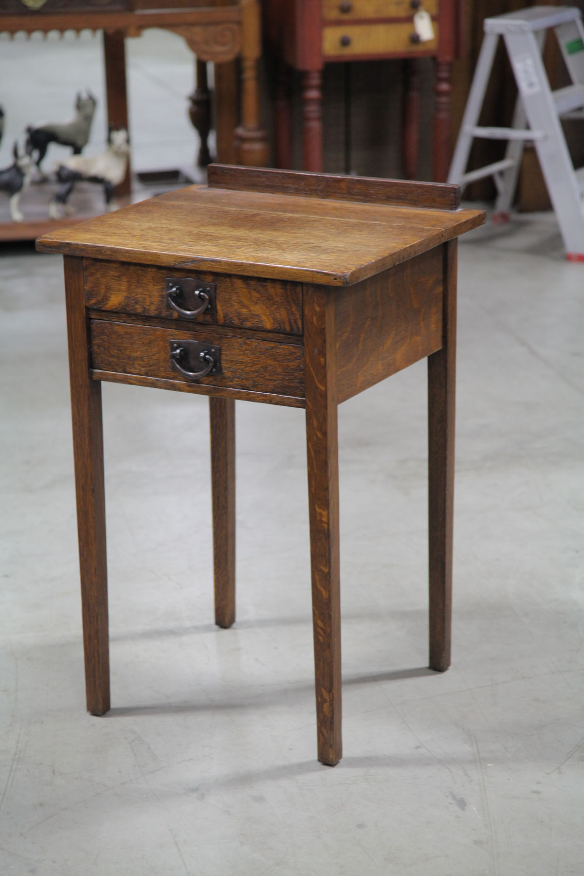 GUSTAV STICKLEY TWO DRAWER STAND.