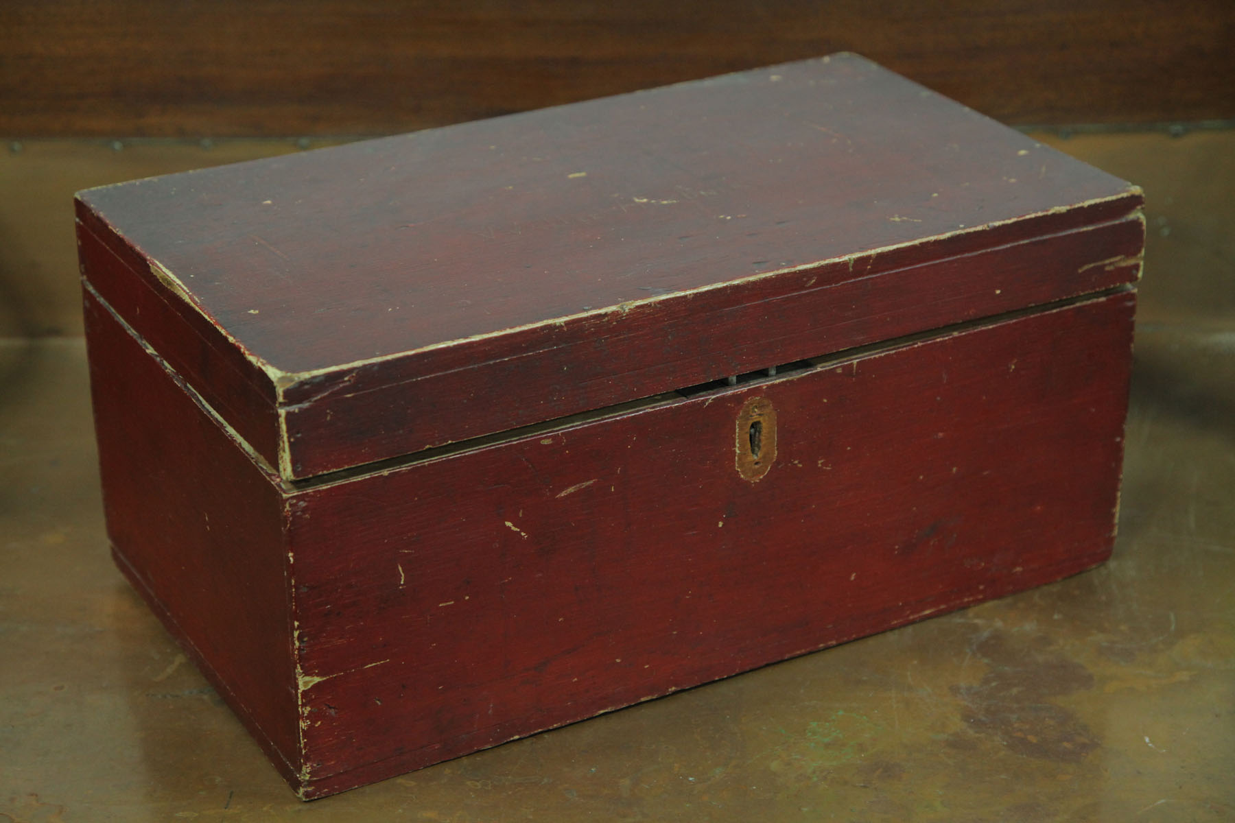 PAINTED BOX.  American  mid to