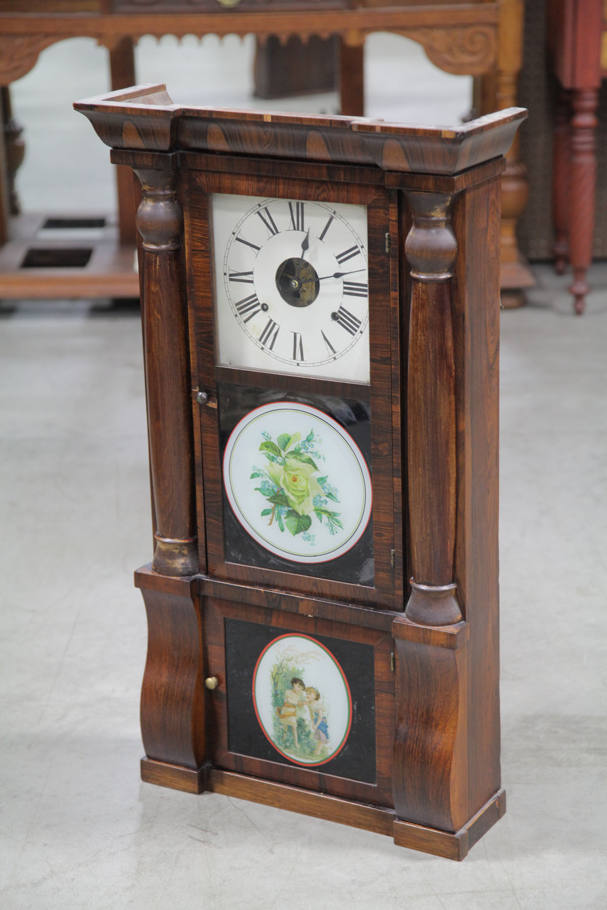 SETH THOMAS TRIPLE DECKER MANTLE CLOCK.